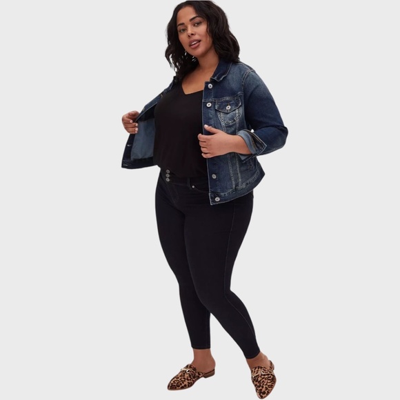 TORRID Jegging Skinny Super Stretch High-Rise Jeans - Dark Wash NWOT - Picture 3 of 13